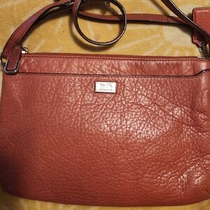 Coach Women's Leather Clutch - Burnt Orange